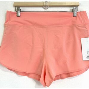 Athleta  Women's High Rise Run with It 2.5" Shorts Peach Size‎ Large Gym Workout